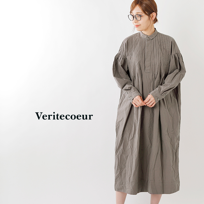 Veritecoeur ヴェリテクール コットンリネンピンタックワンピース Vc 18 Mt