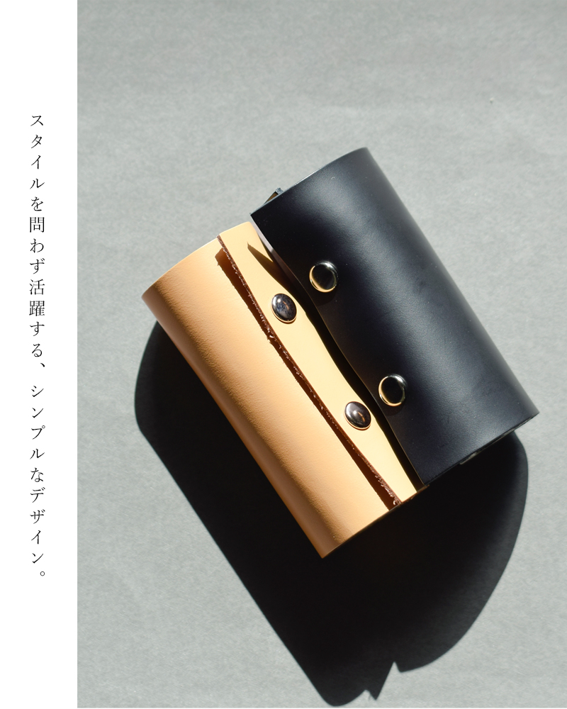 SYKIA(シキア)真鍮×カウレザーへアピアス“Leather Hair pierce L” 02-201-h02