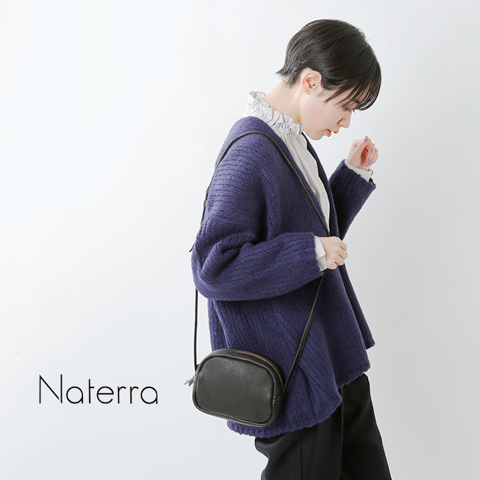Naterra ナテラ レザーラウンドショルダーバッグ Mari 30n Hm
