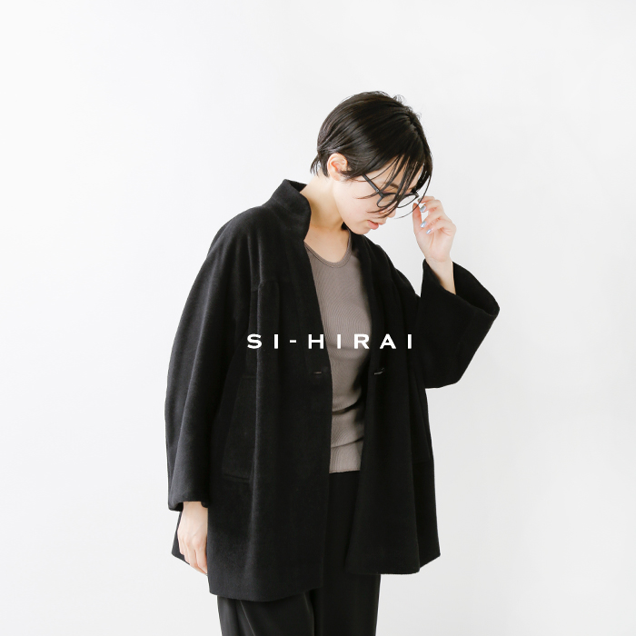 ネット店 SI-HIRAI スーヒライ アルパカ混ウールコート ホワイト