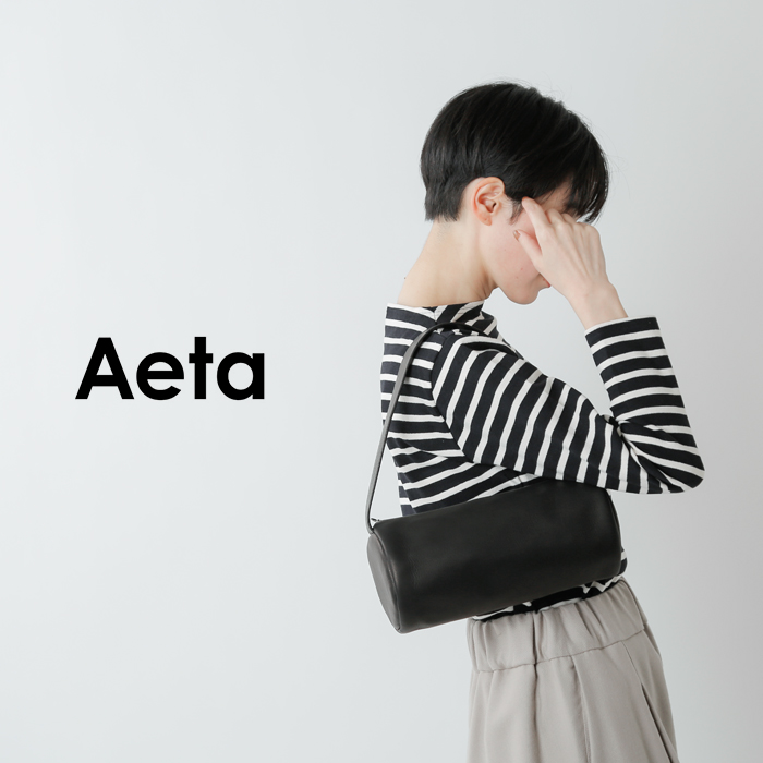 Aeta アエタ ディアレザーシリンダーワンショルダーバッグ Deer Cylinder One Shoulder Da42 Fn Iroma Aranciato