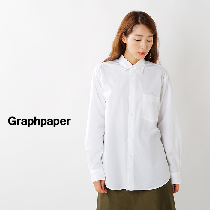 graphpaper(グラフペーパー)コットンブロードレギュラーカラーシャツ ...