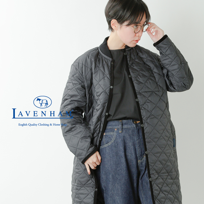 Lavenham ラベンハム Lavenster キルティングユニセックスロングボンバージャケット Long Bomber Jacket Rf