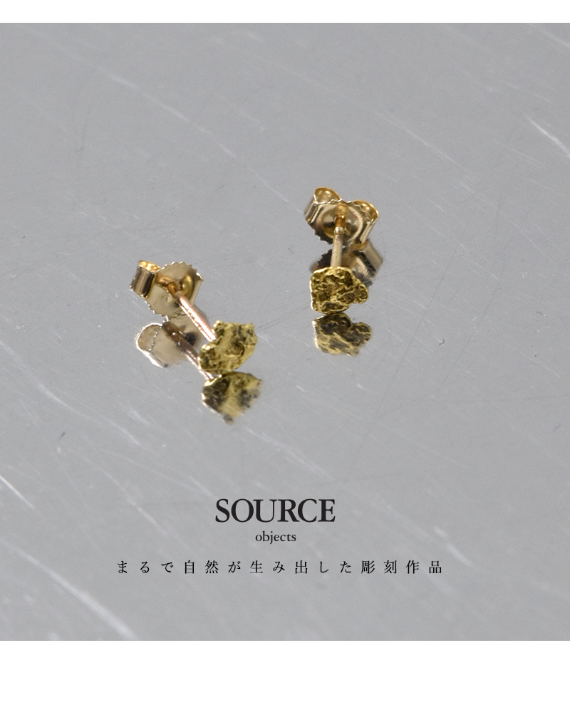 SOURCE(ソウス)ゴールドナゲットピアスGold Nugget Earrings  ng-p-01