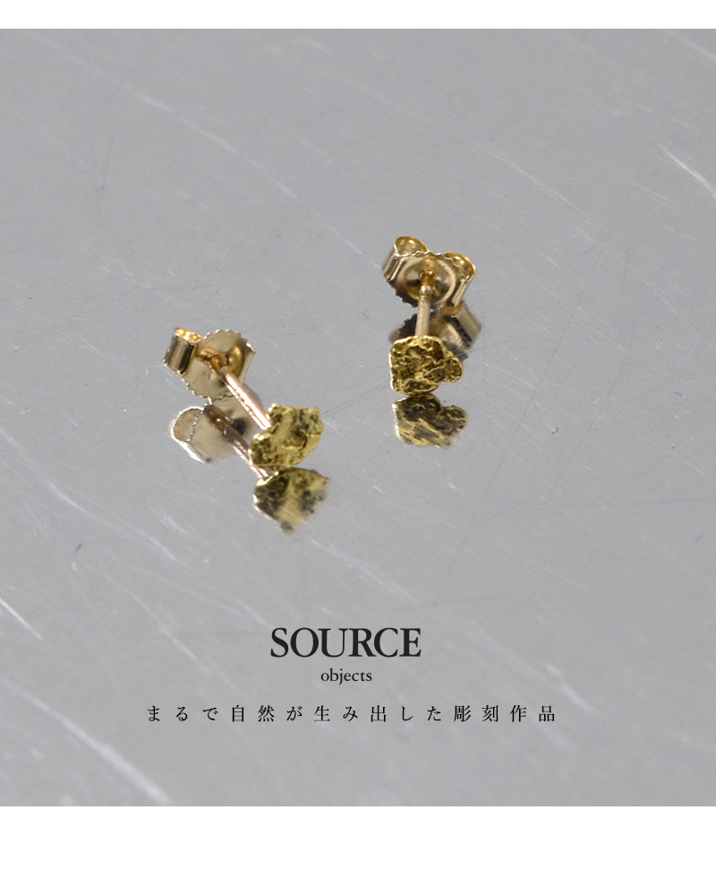 SOURCE ソウス ゴールドナゲットピアスGold Nugget Earrings ng-p-01