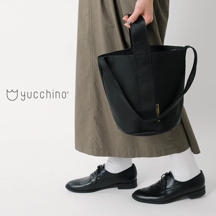 クーポン対象 Yucchino ユッキーノ レザーハンドショルダーバケツバッグ Otona Eco Bag Bucket Otona Eco Bag Bucket Tr