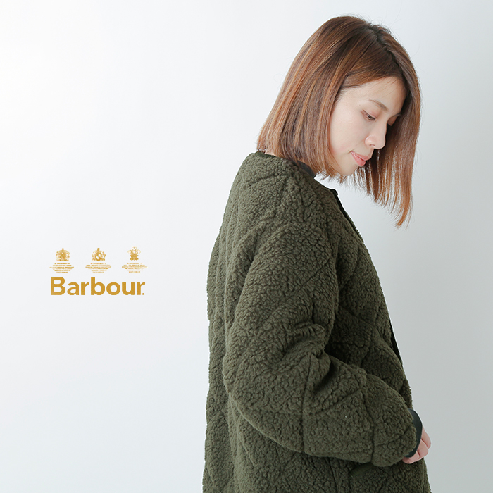 Barbour バブアー キルティングボアノーカラーコート Slq0021 Rf