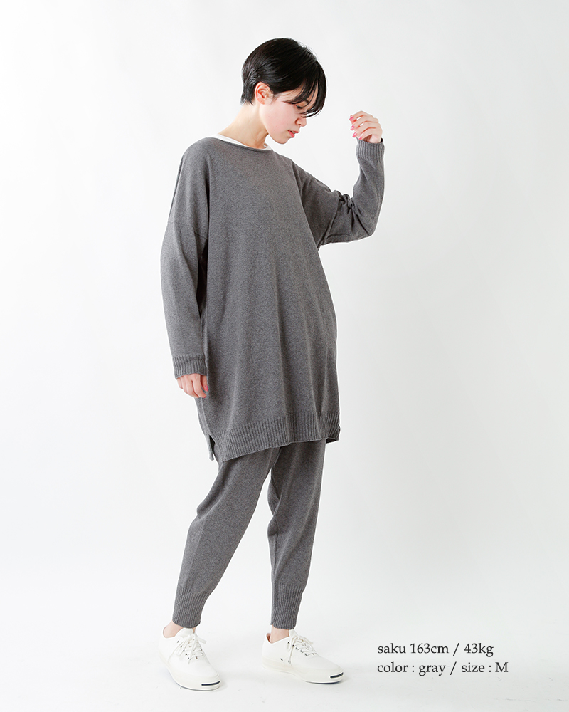 evam eva(エヴァムエヴァ)コットンカシミヤチュニック v203k901-yn evam eva(エヴァムエヴァ)コットンカシミヤチュニック v203k901-yn