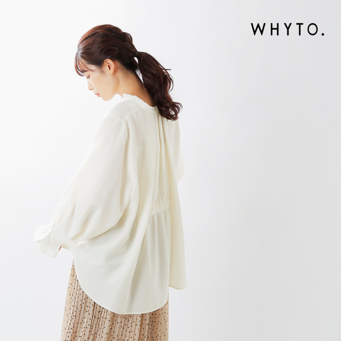 Whyto ホワイト シルキードライスキッパーブラウス Whtfbl5 Ms Iroma Aranciato