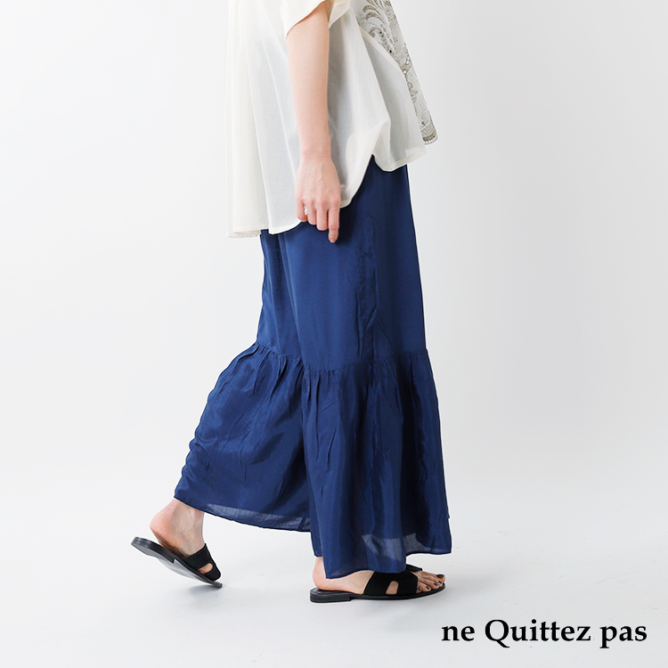 Ne Quittez Pas ヌキテパ シャントーンワイドフレアパンツ o Mm
