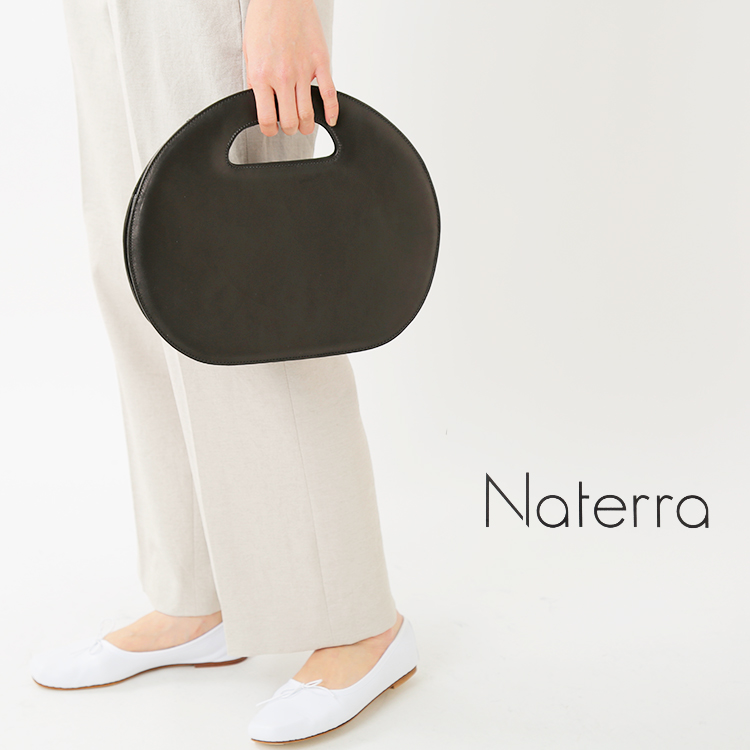 Naterra ナテラ レザーラウンドハンドバッグ Julie 10n Mm