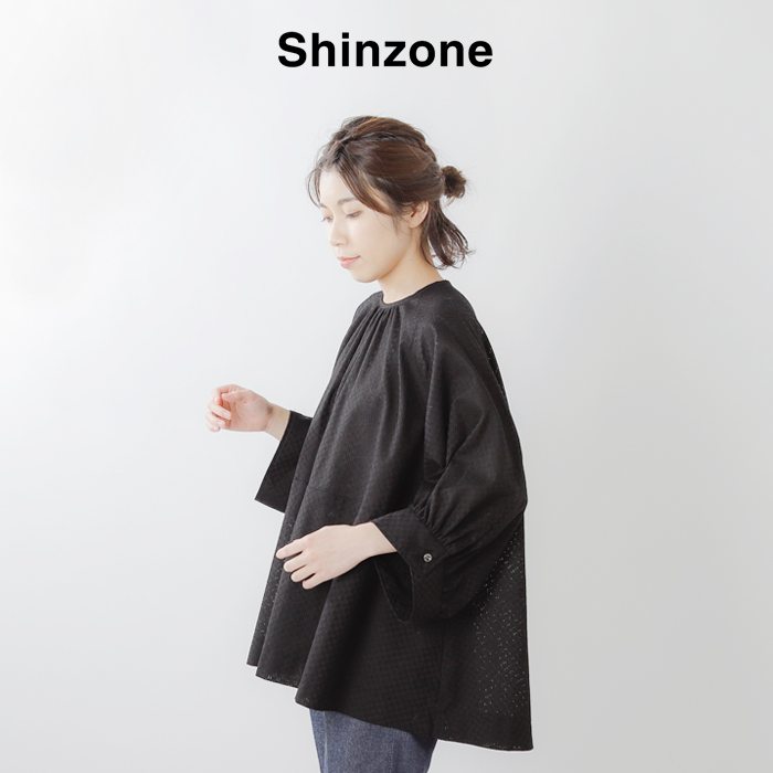 Shinzone(シンゾーン)レースギャザースリーブブラウス 20smsbl62
