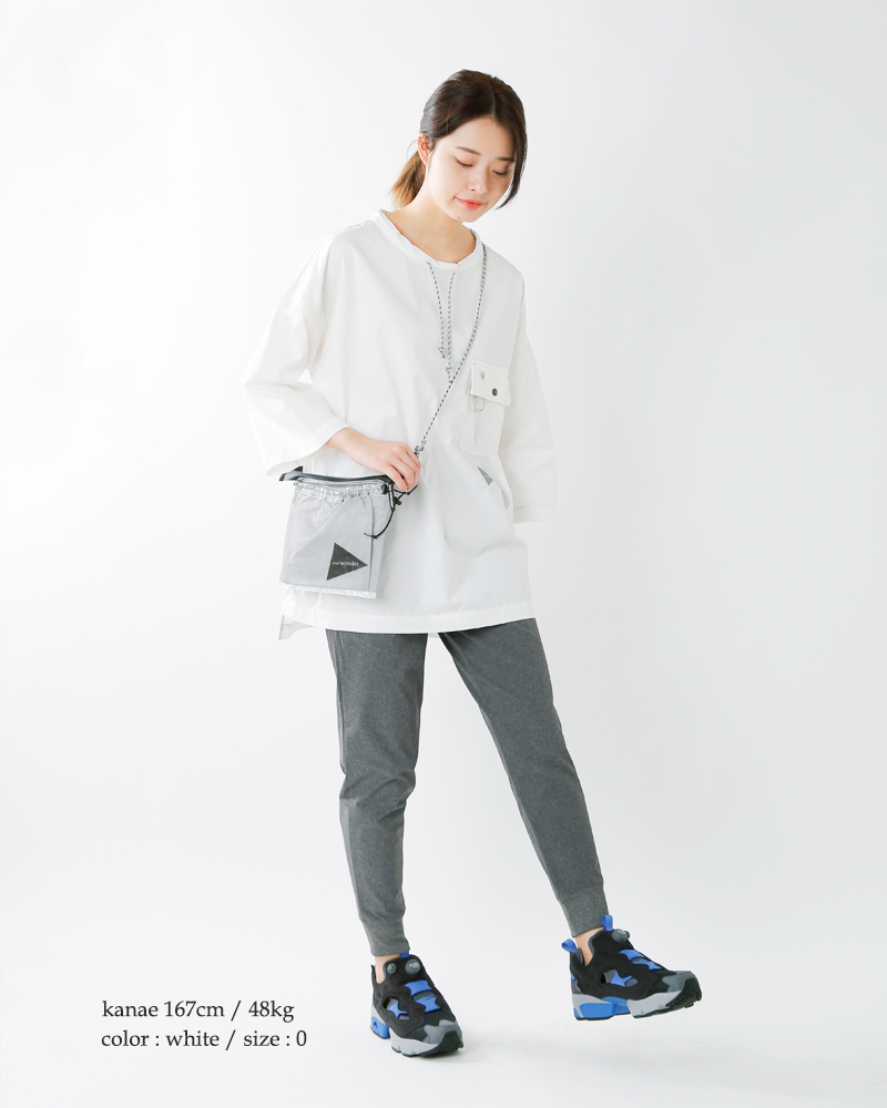 最終お値引価格新品and wanderドライリップロングプルオーバー Tシャツ/カットソー(七分/長袖) 即納在庫品