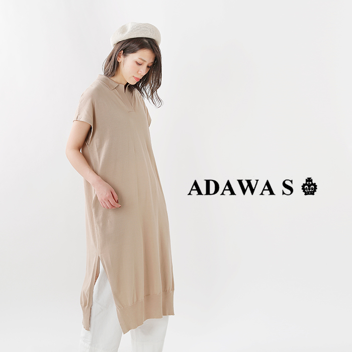 Adawas アダワス コットンポロスキッパーネックワンピース Adws 907 28 Mt