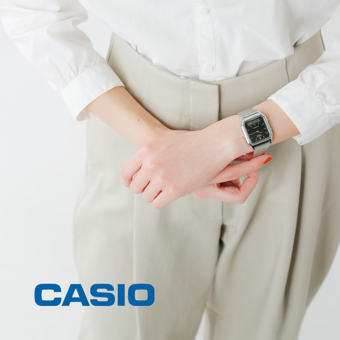 CASIO(カシオ)アナデジ デュアルタイム 腕時計 aq-230a-fn | Piu di aranciato(ピウディアランチェート)