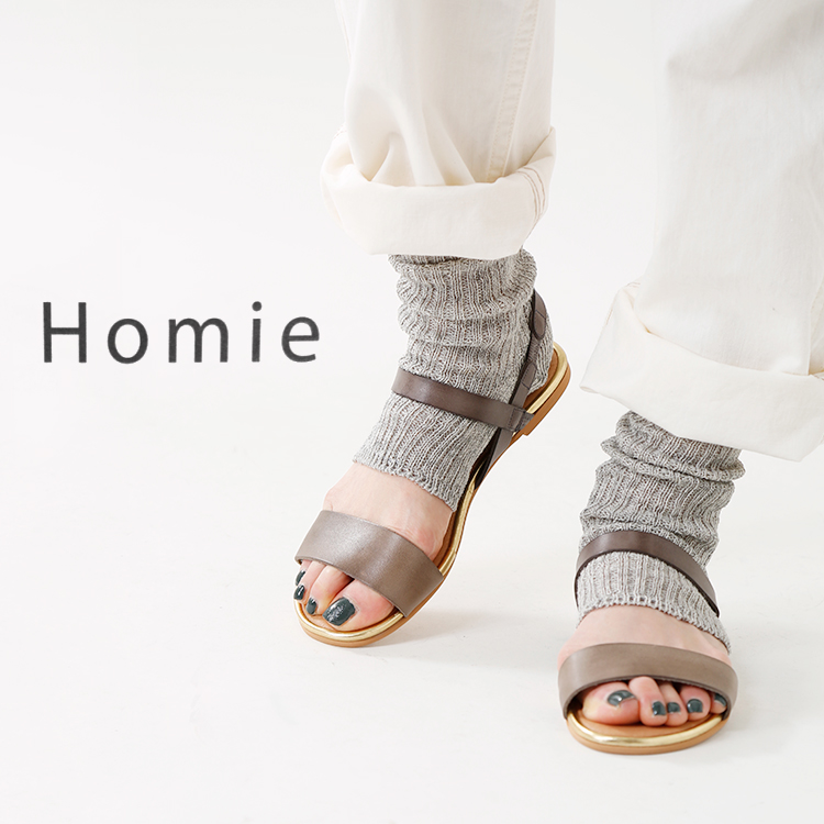 ゆうパケット選択可 Homie ホミー リネン オーガニックコットンリブサンダルソックス H 017 Mt