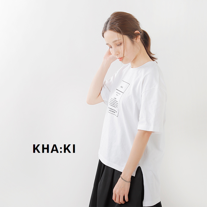 kha:ki(カーキ)6ozコットンジャージーサイドスリットTシャツ“MIL SPEC” mil-20hcs190a