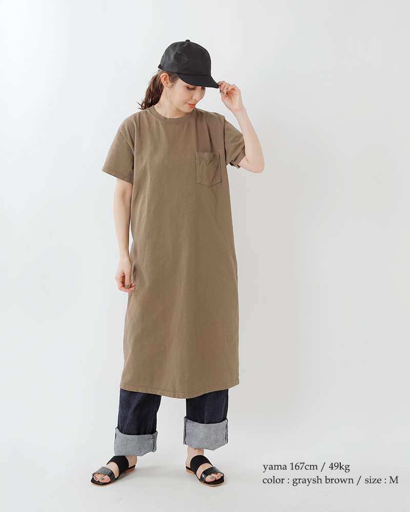 Goodwear グッドウェア ショートスリーブポケットロングワンピース Ss Pk Op Long Mk