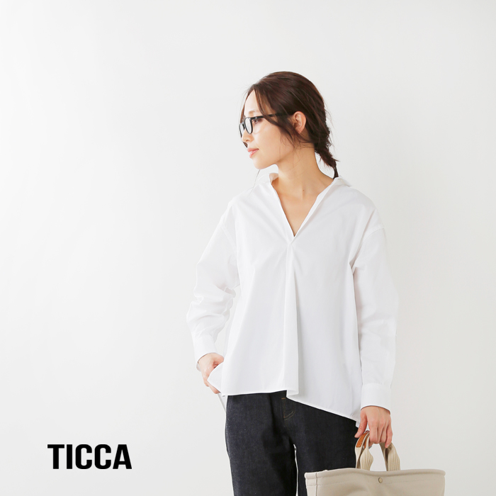 Ticca ティッカ コットンスキッパーシャツ Tbks 077 032 Ms