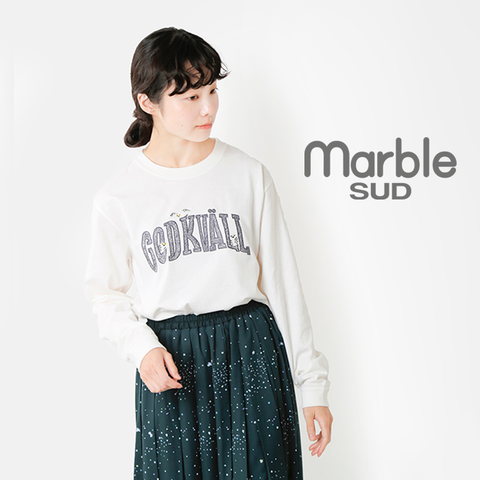 marble SUD(マーブルシュッド)ロングスリーブTシャツ“こんばんは” 01bf020157