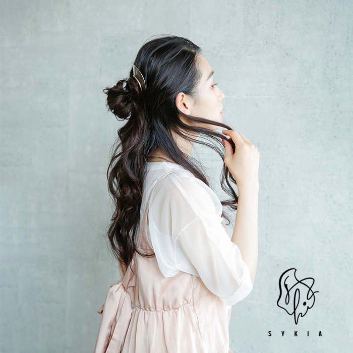 SYKIA(シキア), 真鍮ムーンプレートヘアフォーク“Moon Plate Hair Fork” 02-211-h02-yn