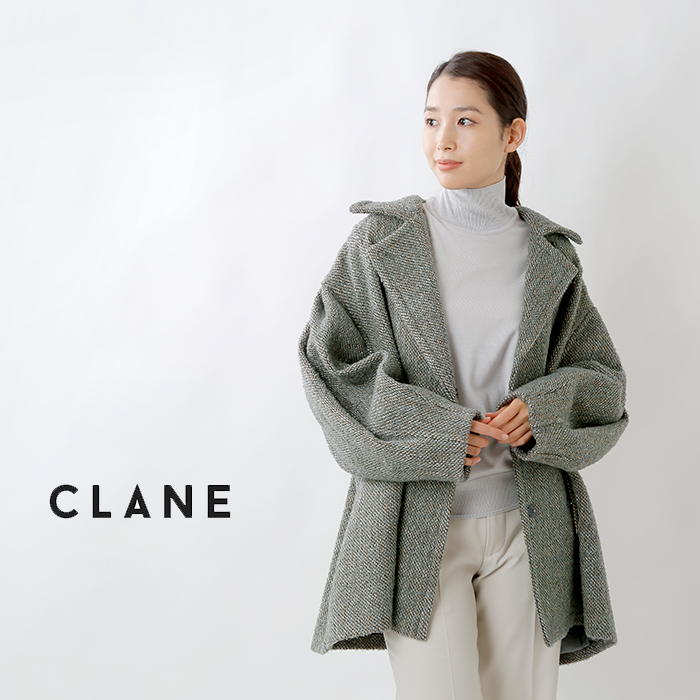 CLANE(クラネ), ミックスループツイードボックスコート 11101-0062-yh