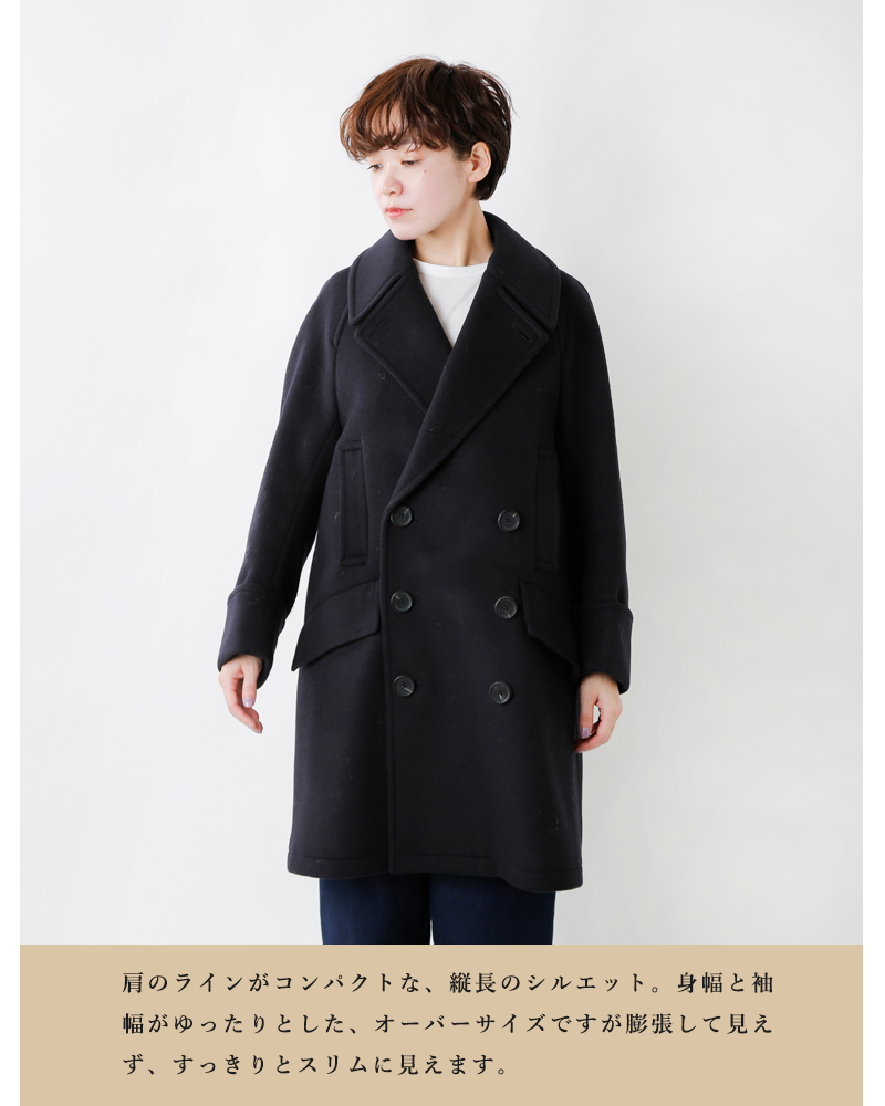 Scye サイ カシミヤ混メルトンオーバーサイズピーコート 1221 Ms サイズ カラー交換初回無料 Iroma Aranciato
