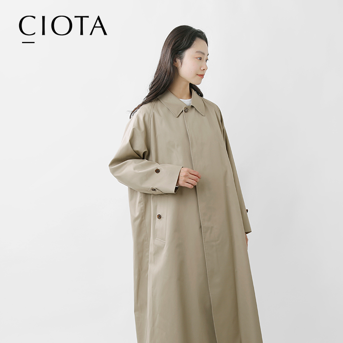 CIOTA(シオタ), スビンコットンギャバジンバルマカンコート colm-107l-tr