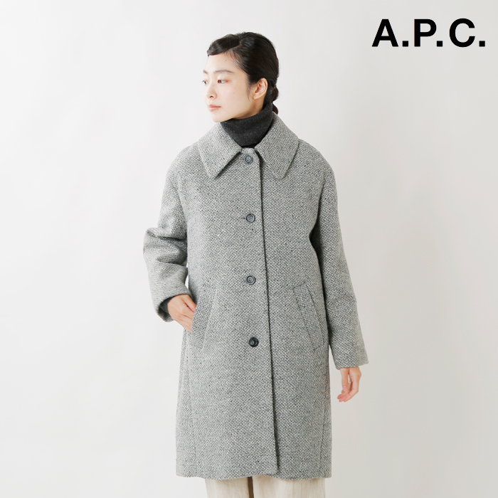 A.P.C 襟付き コート ウィメンズ ロングコート ジャケット/アウター 