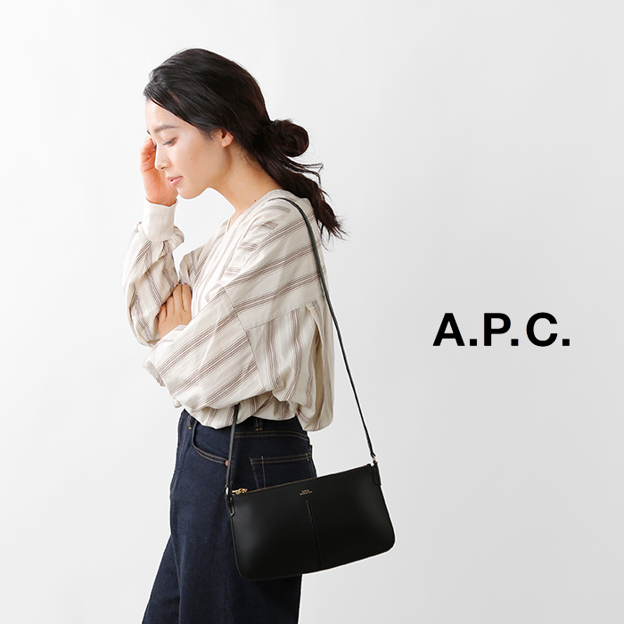 A.P.C.(ア－・ペ－・セ－), スムースレザーショルダーバッグ“SAC BETTY BAGUETTE” f61521-tr