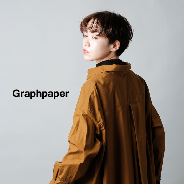 graphpaper(グラフペーパー)コットンブロードオーバーサイズシャツドレス gl213-60248b