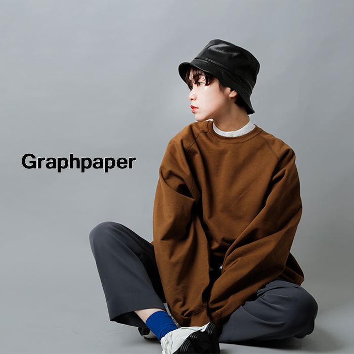 graphpaper(グラフペーパー)コットンコンパクトテリー クルーネックプルオーバー gu213-70179b
