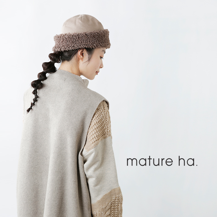 mature ha.(マチュアーハ)ボアフードキャップ“hood cap” maw21-051-mt 