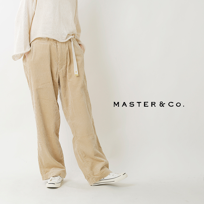 MASTER&Co.(マスターアンドコー)ベルト付きコーデュロイパンツ 
