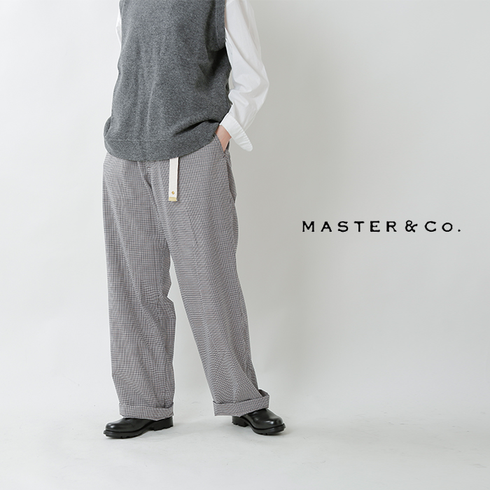 MASTER&Co.(マスターアンドコー)ウールトロピカルベルト付きパンツ mc1254