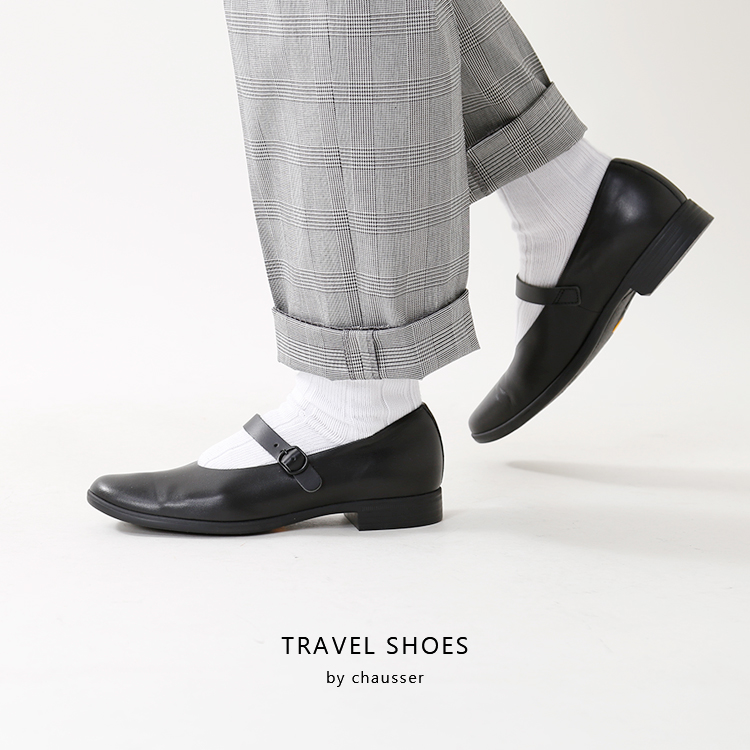 Travel Shoes By Chausser トラベルシューズバイショセ レザーワンストラップシューズ Tr 002 Yn サイズ交換初回無料 Iroma Aranciato