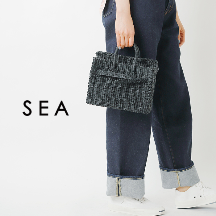 SEA(シー)オールアバカ カゴバーキンバッグS 