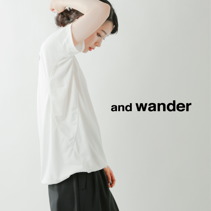 21ss新作 And Wander アンドワンダー パワードライジャージー ショートスリーブtシャツ 574 Rf Iroma Aranciato