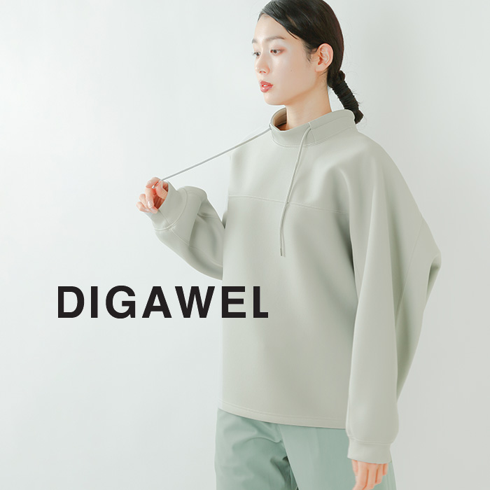 DIGAWEL(ディガウェル)スムースボンディングスタンドカラードルマンスリーブプルオーバー dwua042-rf | iroma..aranciato