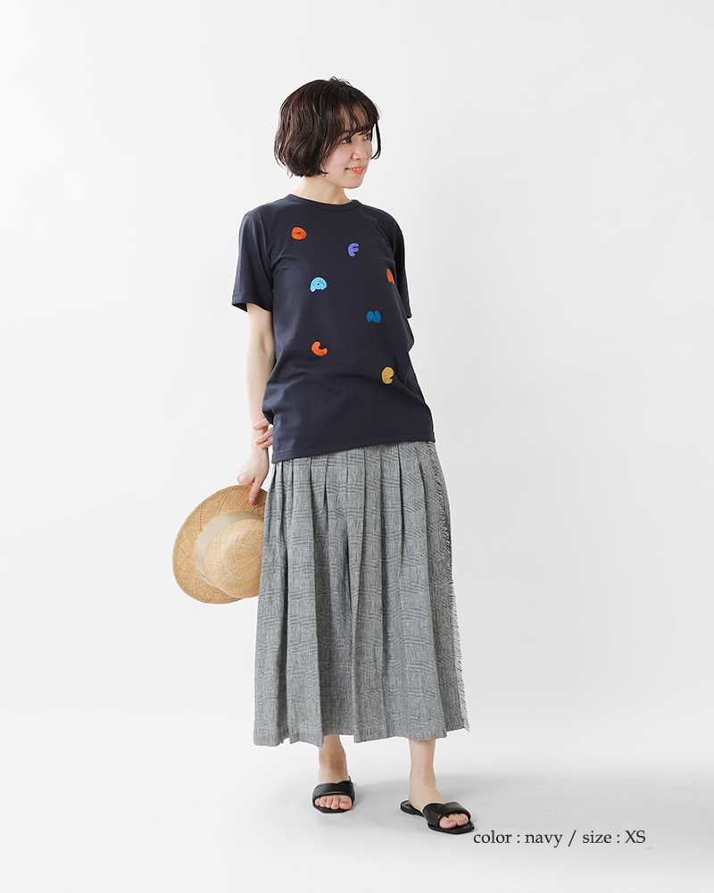 EEL(イール)コットンプリントTシャツ“OFRANCE×YamaseMayumi”e-21514