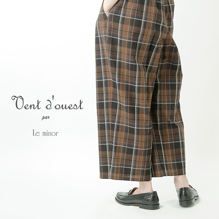 Vent D Ouest Par Le Minor ヴァンドゥエスト パー ルミノア コットンリネンチェックパンツ El16135 Rf