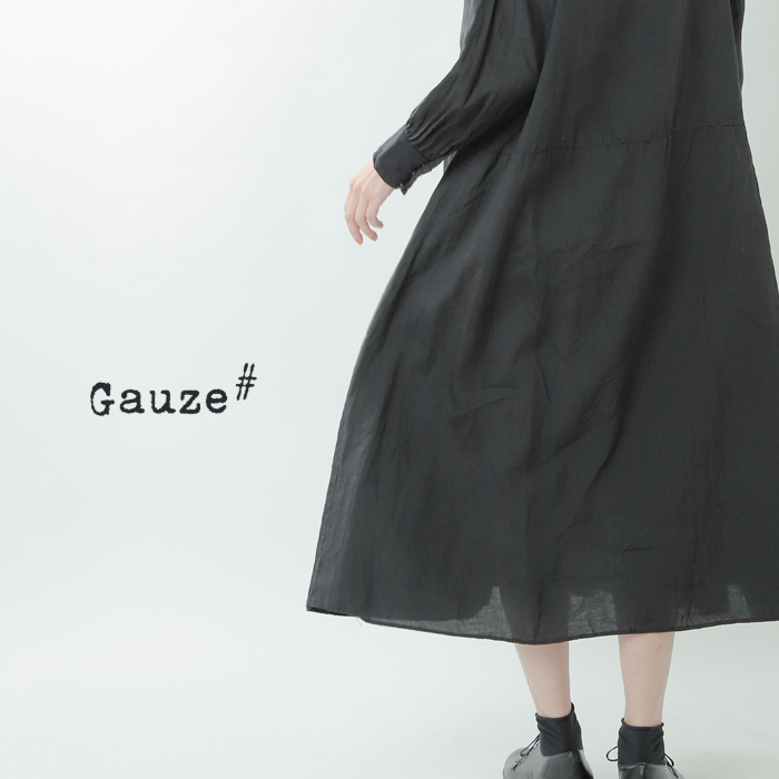 Gauze ガーゼ リネンシルクワンピースドレス O Keeffe G5 Rf