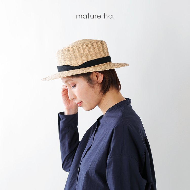 mature ha.(マチュアーハ)ラフィアカンカン帽 mas21-14-yh | iroma