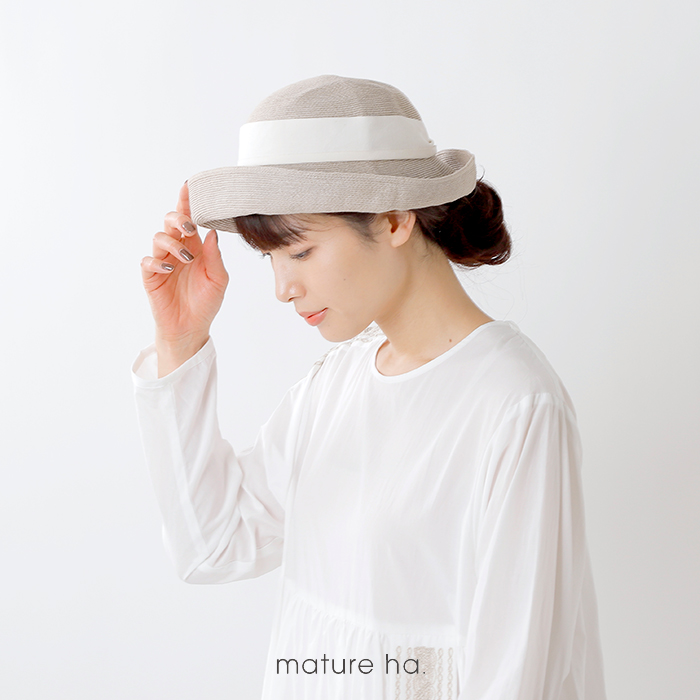 mature ha.(}`A[n)wvl [Chu[hnbgghemp linen braid hat low wideh mas21-65