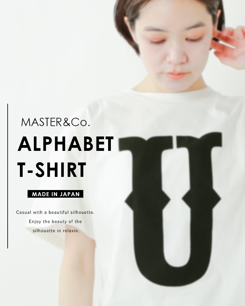 MASTER&Co.(マスターアンドコー)コットンアルファベットTシャツ mc514-rf