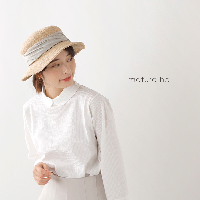 mature ha.(マチュアーハ)ジュートドレープハット“jute drape hat middle” mjt-010m