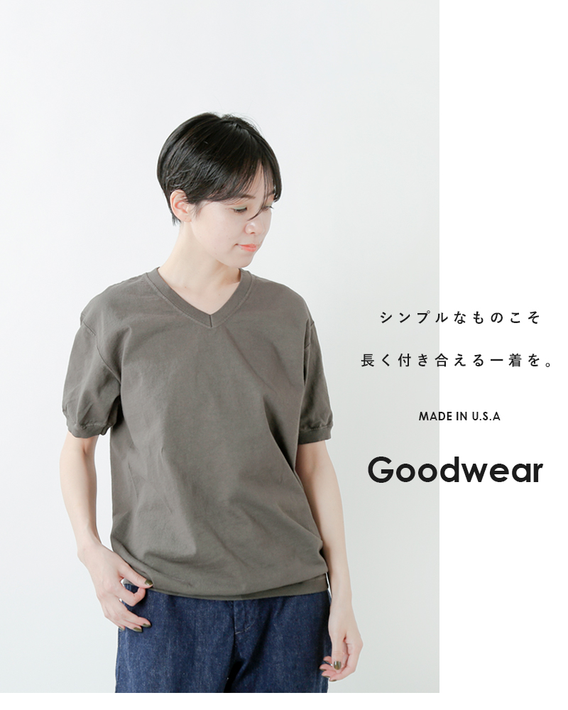 Goodwear(グッドウェア), コットンVネックショートスリーブTシャツ ngw1701-tr