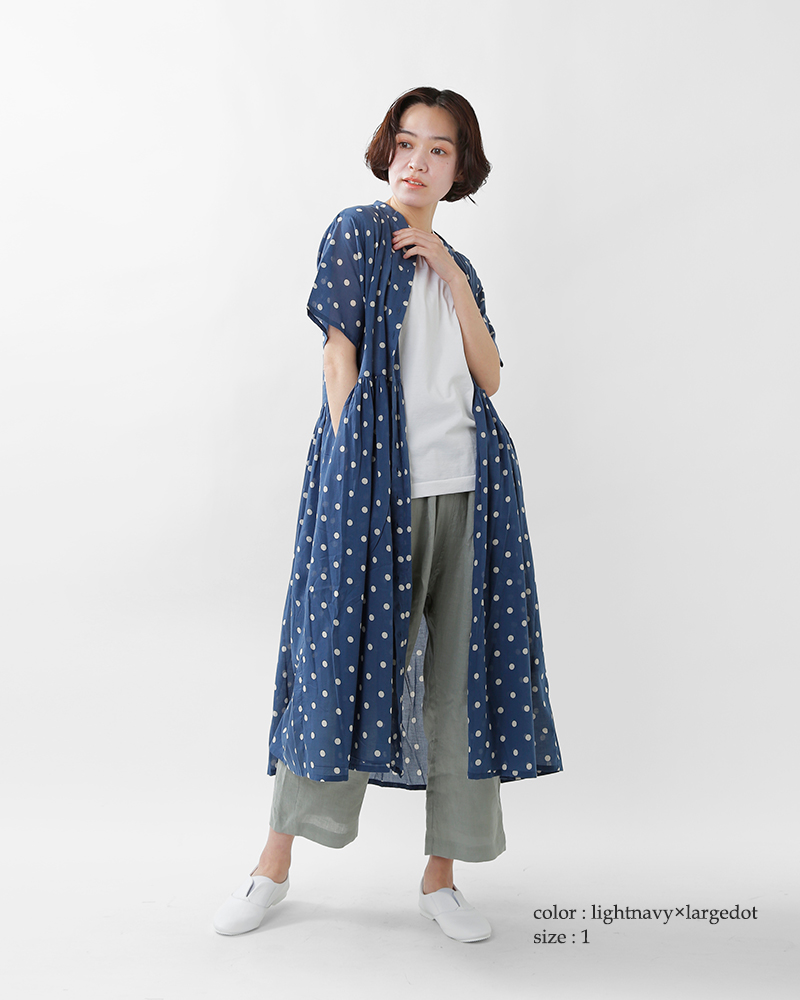 Soil ソイル コットンボイルドットプリントバンドカラードレスワンピース Nsl Tr