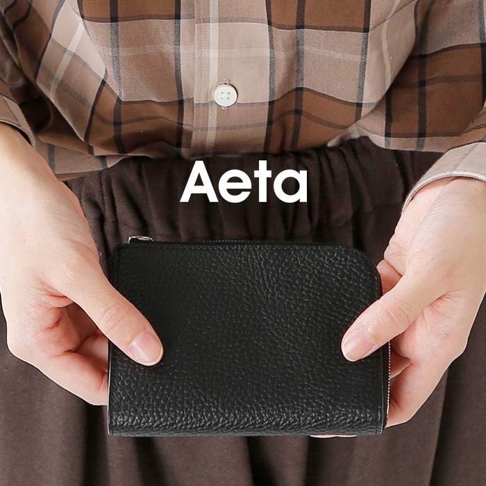 Aeta(アエタ)カウレザーL字ジップウォレット”WALLET typeB” pg16-tr 