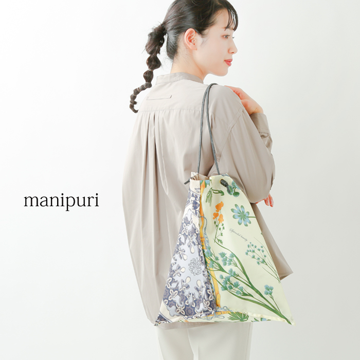 マニプリ/manipuri プリントトートバッグL サークルフラワー-